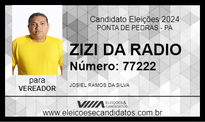 Candidato ZIZI DA RADIO 2024 - PONTA DE PEDRAS - Eleições