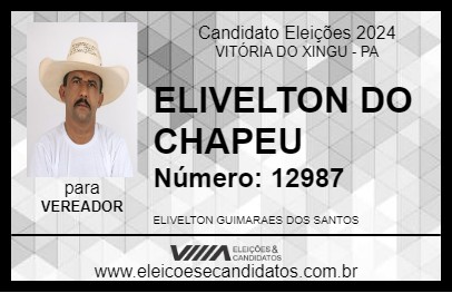 Candidato ELIVELTON DO CHAPEU 2024 - VITÓRIA DO XINGU - Eleições