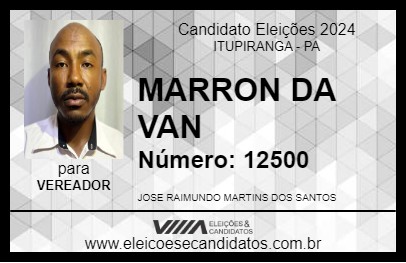 Candidato MARRON DA VAN 2024 - ITUPIRANGA - Eleições