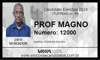 Candidato PROF MAGNO 2024 - ITUPIRANGA - Eleições