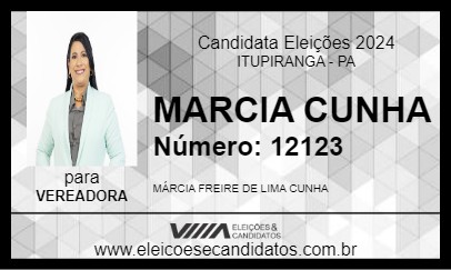 Candidato MARCIA CUNHA 2024 - ITUPIRANGA - Eleições