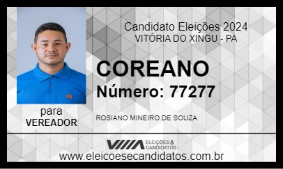 Candidato COREANO 2024 - VITÓRIA DO XINGU - Eleições