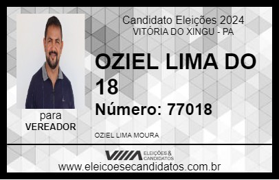 Candidato OZIEL LIMA DO 18 2024 - VITÓRIA DO XINGU - Eleições