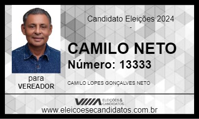 Candidato CAMILO NETO 2024 - BREVES - Eleições