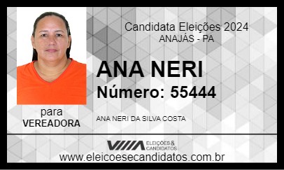 Candidato ANA NERI 2024 - ANAJÁS - Eleições