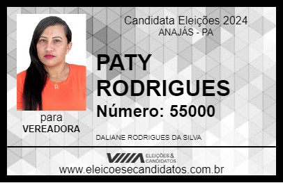 Candidato PATY RODRIGUES 2024 - ANAJÁS - Eleições