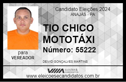 Candidato TIO CHICO MOTOTÁXI 2024 - ANAJÁS - Eleições