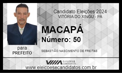 Candidato MACAPÁ 2024 - VITÓRIA DO XINGU - Eleições