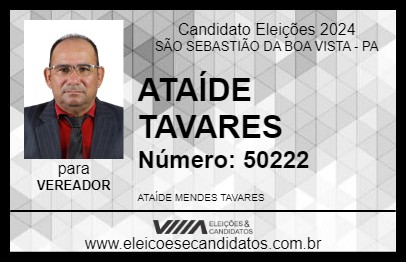 Candidato ATAÍDE TAVARES 2024 - SÃO SEBASTIÃO DA BOA VISTA - Eleições