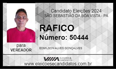 Candidato RAFICO 2024 - SÃO SEBASTIÃO DA BOA VISTA - Eleições