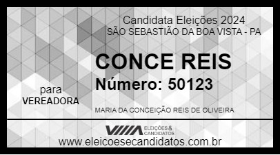 Candidato CONCE REIS 2024 - SÃO SEBASTIÃO DA BOA VISTA - Eleições