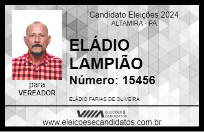 Candidato ELÁDIO LAMPIÃO 2024 - ALTAMIRA - Eleições