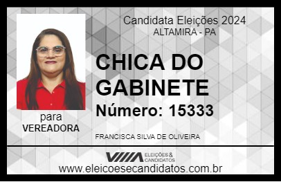 Candidato CHICA DO GABINETE 2024 - ALTAMIRA - Eleições