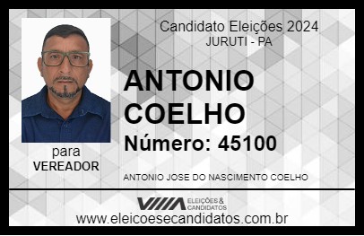 Candidato ANTONIO COELHO 2024 - JURUTI - Eleições