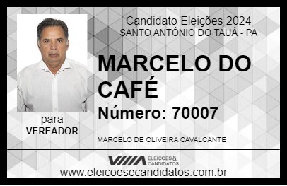 Candidato MARCELO DO CAFÉ 2024 - SANTO ANTÔNIO DO TAUÁ - Eleições