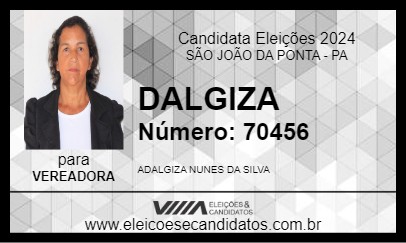 Candidato DALGIZA 2024 - SÃO JOÃO DA PONTA - Eleições