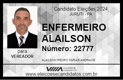 Candidato ENFERMEIRO ALAILSON 2024 - JURUTI - Eleições