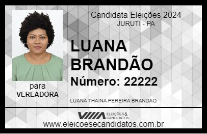 Candidato LUANA BRANDÃO 2024 - JURUTI - Eleições