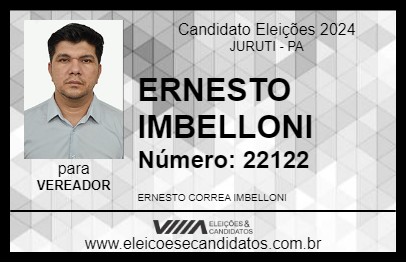 Candidato ERNESTO IMBELLONI 2024 - JURUTI - Eleições