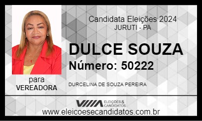 Candidato DULCE SOUZA 2024 - JURUTI - Eleições