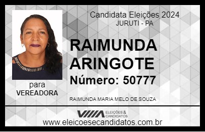 Candidato RAIMUNDA ARINGOTE 2024 - JURUTI - Eleições