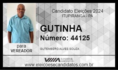 Candidato GUTINHA 2024 - ITUPIRANGA - Eleições