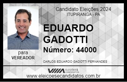 Candidato EDUARDO GADOTTI 2024 - ITUPIRANGA - Eleições