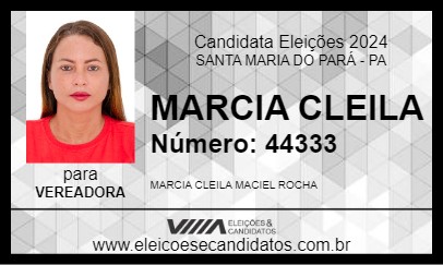 Candidato MARCIA  CLEILA 2024 - SANTA MARIA DO PARÁ - Eleições