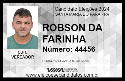 Candidato ROBSON DA FARINHA 2024 - SANTA MARIA DO PARÁ - Eleições