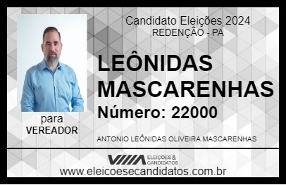 Candidato LEÔNIDAS MASCARENHAS 2024 - REDENÇÃO - Eleições