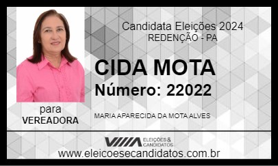 Candidato CIDA MOTA 2024 - REDENÇÃO - Eleições