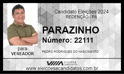 Candidato PARAZINHO 2024 - REDENÇÃO - Eleições