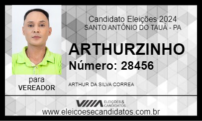 Candidato ARTHURZINHO 2024 - SANTO ANTÔNIO DO TAUÁ - Eleições