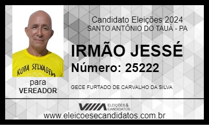 Candidato IRMÃO JESSÉ 2024 - SANTO ANTÔNIO DO TAUÁ - Eleições