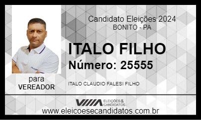 Candidato ITALO FILHO 2024 - BONITO - Eleições