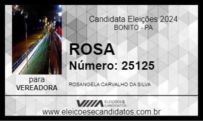 Candidato ROSA DO AÇAÍ 2024 - BONITO - Eleições