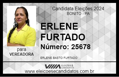 Candidato ERLENE FURTADO 2024 - BONITO - Eleições