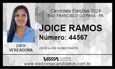 Candidato JOICE RAMOS 2024 - SÃO FRANCISCO DO PARÁ - Eleições