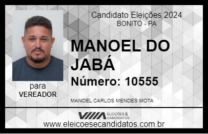 Candidato MANOEL DO JABÁ 2024 - BONITO - Eleições