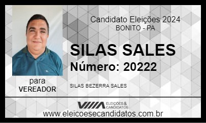 Candidato SILAS SALES 2024 - BONITO - Eleições