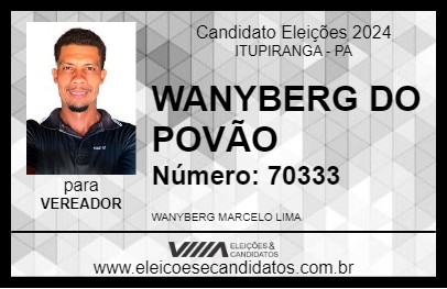 Candidato WANYBERG DO POVÃO 2024 - ITUPIRANGA - Eleições