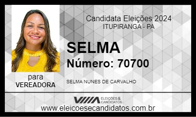 Candidato SELMA 2024 - ITUPIRANGA - Eleições