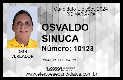 Candidato OSVALDO SINUCA 2024 - RIO MARIA - Eleições