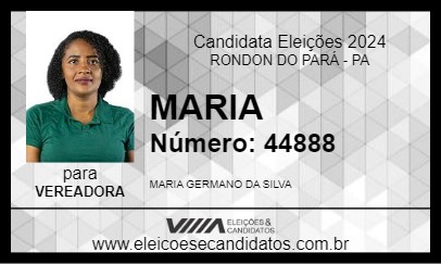 Candidato MARIA 2024 - RONDON DO PARÁ - Eleições