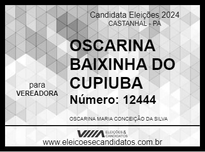 Candidato OSCARINA BAIXINHA DO CUPIUBA 2024 - CASTANHAL - Eleições