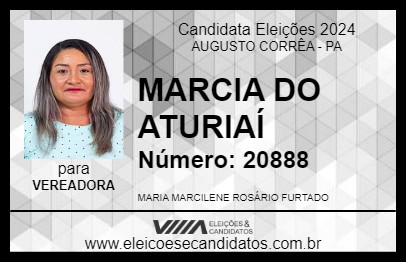 Candidato MARCIA DO ATURIAÍ 2024 - AUGUSTO CORRÊA - Eleições