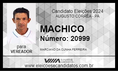 Candidato MACHICO 2024 - AUGUSTO CORRÊA - Eleições