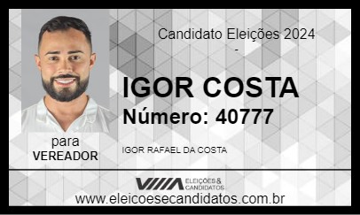 Candidato IGOR COSTA 2024 - VIGIA - Eleições