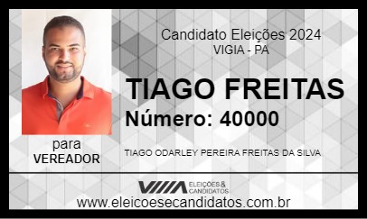 Candidato TIAGO FREITAS 2024 - VIGIA - Eleições