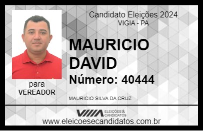 Candidato MAURICIO DAVID 2024 - VIGIA - Eleições